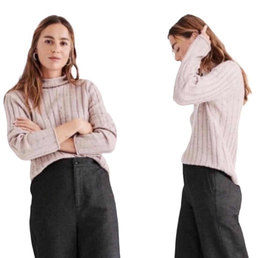 Madewell Donegal Evercrest Turtleneck Coziest Yarn Sweater Size Large